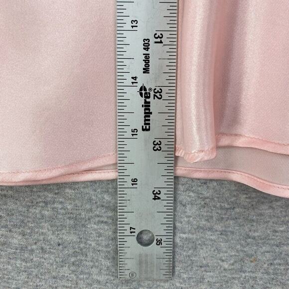 Vintage Natori Cruz Nightgown Womens Large Pink Embroidered Lace Short Sleeve - Picture 10 of 10